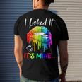 I Licked It So Its Mine Lesbian Gay Pride Lgbt Flag Men's Back Print T-shirt Gifts for Him