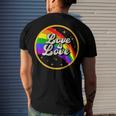 Love Is Love Rainbow Lgbt Gay Lesbian Pride Men's Back Print T-shirt Gifts for Him