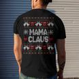 Mama Claus Christmas Ugly Sweater Men's Crewneck Short Sleeve Back Print T-shirt Gifts for Him