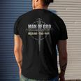 Man Of God Husband Dad Papi Vintage Fathers Day Men's Back Print T-shirt Gifts for Him
