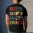 Mens Best Cat Dad Ever Funny Fathers Day Gifts 461 Trending Shirt Men's Crewneck Short Sleeve Back Print T-shirt Gifts for Him