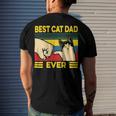 Mens Vintage Best Cat Dad Ever Bump Fit 240 Shirt Men's Crewneck Short Sleeve Back Print T-shirt Gifts for Him