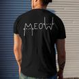 Meow Cat Shirt Meow Kitty Funny Cats Mom And Cat Dad 238 Trending Shirt Men's Crewneck Short Sleeve Back Print T-shirt Gifts for Him