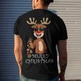 Merry Christmas Reindeer Funny Family 884 Shirt Men's Crewneck Short Sleeve Back Print T-shirt Gifts for Him