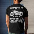 Motorcycles When Four Wheels Cage Is 461 Shirt Men's Crewneck Short Sleeve Back Print T-shirt Gifts for Him