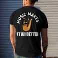 Music Makes It All Better 761 Shirt Men's Crewneck Short Sleeve Back Print T-shirt Gifts for Him