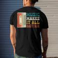 Music Makes It All Better 764 Shirt Men's Crewneck Short Sleeve Back Print T-shirt Gifts for Him