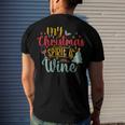 My Christmas Spirit Is Wine Funny 555 Shirt Men's Crewneck Short Sleeve Back Print T-shirt Gifts for Him