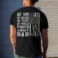 My Son Is Soldier Proud Military Dad 704 Shirt Men's Crewneck Short Sleeve Back Print T-shirt Gifts for Him