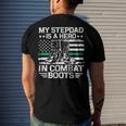 My Stepdad Is A Hero In Combat Boots 684 Shirt Men's Crewneck Short Sleeve Back Print T-shirt Gifts for Him