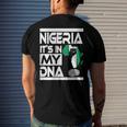 Nigeria Is In My Dna Nigerian Flag Africa Map Raised Fist Men's Back Print T-shirt Gifts for Him