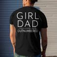 Outnumbered Dad Of Girls Men Fathers Day For Girl Dad Men's Back Print T-shirt Gifts for Him