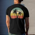 Palm Tree Vintage Retro Style Tropical Beach Men's Back Print T-shirt Gifts for Him