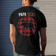 Papa Bear Red Plaid Matching Family Christmas Pajamas Men's Back Print T-shirt Gifts for Him
