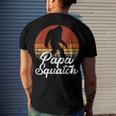 Papa Squatch Dad Bigfoot Sasquatch Vintage Retro Fathers Day Men's Back Print T-shirt Gifts for Him