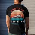 Party In Slow Motion Vintage Funny Boating Boating Gifts Men's Crewneck Short Sleeve Back Print T-shirt Gifts for Him