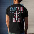 Patriotic Captain Dad American Flag Boat Owner 4Th Of July V2 Men's T-shirt Back Print Gifts for Him
