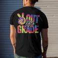 Peace Out Fifth Grade Tie Dye Graduation 5Th Grade Men's Back Print T-shirt Gifts for Him