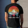 Peace Love Cruising Family Cruise Vacation Matching Gift V2 Men's Crewneck Short Sleeve Back Print T-shirt Gifts for Him