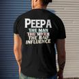 Mens Peepa For The Man Myth Bad Influence Grandpa Men's Back Print T-shirt Gifts for Him