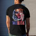 Pitbull American Flag 4Th Of July Pitbull Dad Dog Lover Fun Men's T-shirt Back Print Gifts for Him