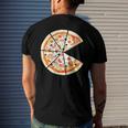 Pizza Pie And Slice Dad And Son Matching Pizza Father’S Day Men's Crewneck Short Sleeve Back Print T-shirt Gifts for Him