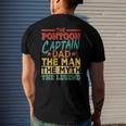 The Pontoon Captain Dad The Man Myth Happy Fathers Day Men's Back Print T-shirt Gifts for Him