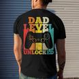 Mens Pregnancy Announcement Dad Level Unlocked Soon To Be Father V2 Men's Back Print T-shirt Gifts for Him