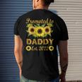 Promoted To Daddy Est 2022 Sunflower Men's Back Print T-shirt Gifts for Him