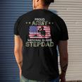 Mens Proud Army National Guard Stepdad Men's Back Print T-shirt Gifts for Him
