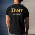 Proud Army Stepdad Fathers Day Men's Back Print T-shirt Gifts for Him