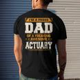 Proud Dad Of Awesome Actuary Fathers Day Men's Back Print T-shirt Gifts for Him