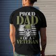 Proud Dad Of A Veteran Patrioticic Memorial Day 4Th Of July Men's T-shirt Back Print Gifts for Him