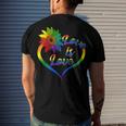 Rainbow Sunflower Love Is Love Lgbt Gay Lesbian Pride V2 Men's Back Print T-shirt Gifts for Him
