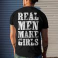 Real Men Daughter Fathers Day Dad Men's Back Print T-shirt Gifts for Him