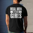 Mens Real Men Make Girls - Family Newborn Paternity Girl Daddy Men's Back Print T-shirt Gifts for Him