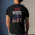 Red White And Baby 4Th July Pregnancy Announcement Men's Back Print T-shirt Gifts for Him