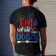 Womens Red White And Boozy Alcohol Booze 4Th Of July Beer Party Men's T-shirt Back Print Gifts for Him