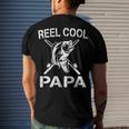 Reel Cool Papa Fishing Dad Fathers Day Fisherman Fish Men's T-shirt Back Print Gifts for Him