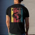 Retro Pisces Zodiac Sign February March Birthday Pisces Men's Back Print T-shirt Gifts for Him