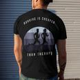 Running Is Cheaper Than Therapy Men's Crewneck Short Sleeve Back Print T-shirt Gifts for Him