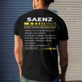 Saenz Name Saenz Facts Men's T-Shirt Back Print Gifts for Him