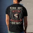 Salas Blood Run Through My Veins Name V3 Men's Crewneck Short Sleeve Back Print T-shirt Gifts for Him