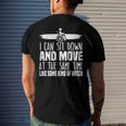 I Can Sit Down And Move At The Same Time Wheelchair Handicap Men's Back Print T-shirt Gifts for Him