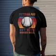 Softball Dad Like A Baseball Dad But With Bigger Balls Vintage Men's Back Print T-shirt Gifts for Him