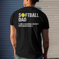 Mens Softball Dad Just Like A Baseball Dad But With Bigger Balls Men's Back Print T-shirt Gifts for Him
