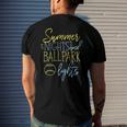 Summer Nights And Ball Park Lights Baseball Fans Men's Back Print T-shirt Gifts for Him