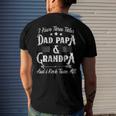 Mens I Have Three Titles Dad Papa And Grandpa Fathers Day Men's Back Print T-shirt Gifts for Him