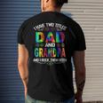 I Have Two Titles Dad And Grandpa Tie Dye Hippie Fathers Day Men's Back Print T-shirt Gifts for Him