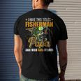 I Have Two Titles Fisherman Papa Bass Fishing Fathers Day Men's Back Print T-shirt Gifts for Him